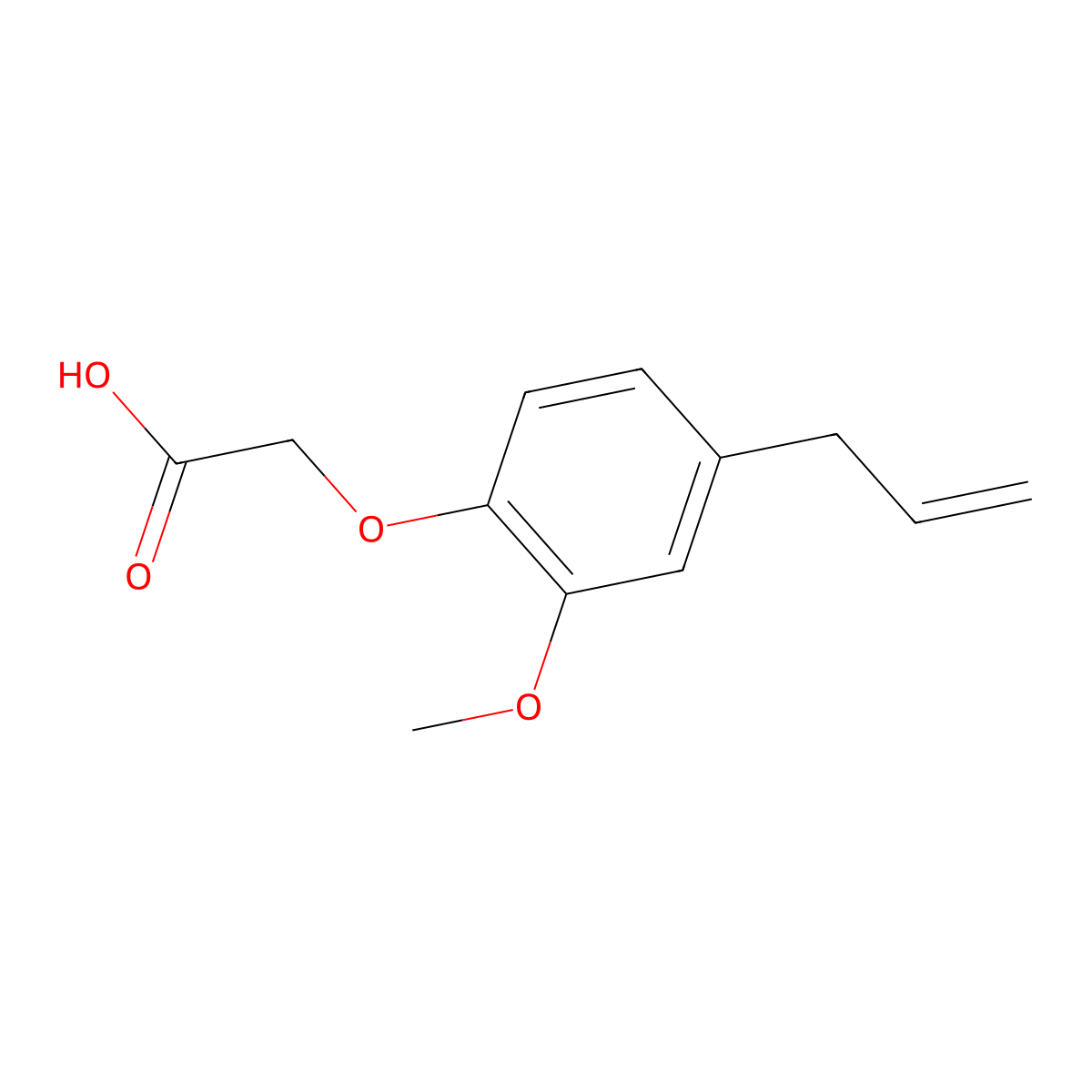 (4-Allyl-2-methoxyphenoxy)acetic Acid molecular structure, CAS 6331-61-9