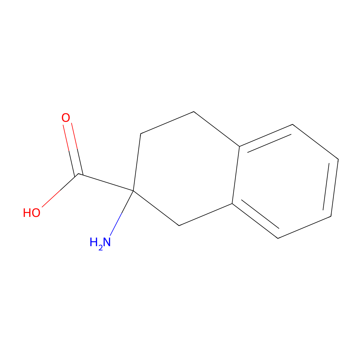 2-Aminotetralin-2-carboxylic acid molecular structure, CAS 6331-63-1