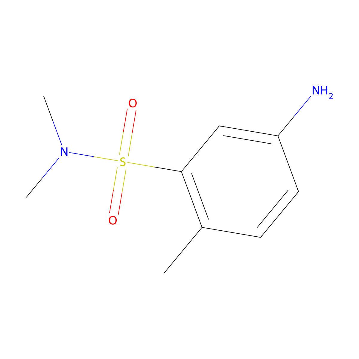 5-Amino-2,N,N-trimethyl-benzenesulfonamide molecular structure, CAS 6331-67-5