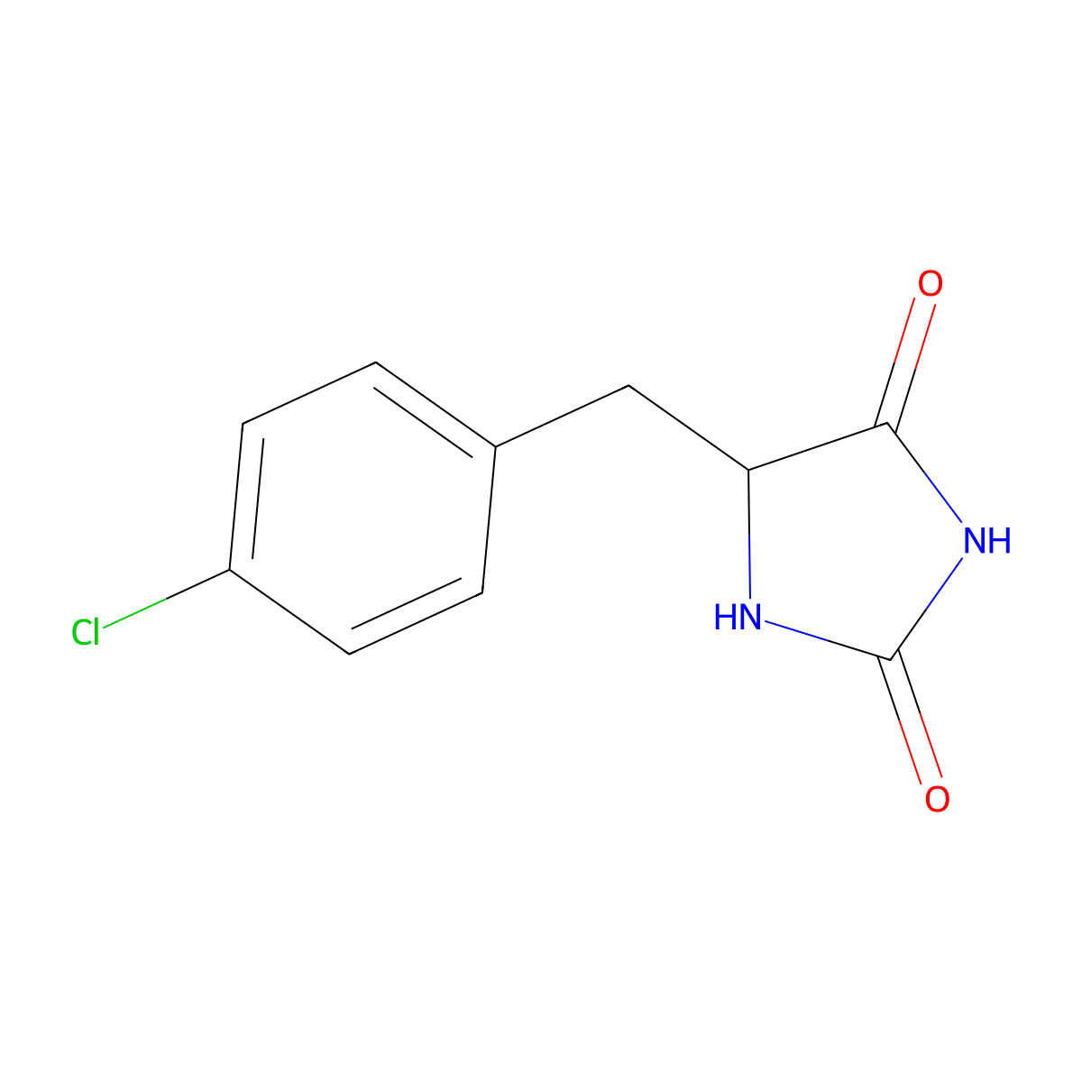 5-(4-Chlorobenzyl)imidazolidine-2,4-dione molecular structure, CAS 6331-81-3