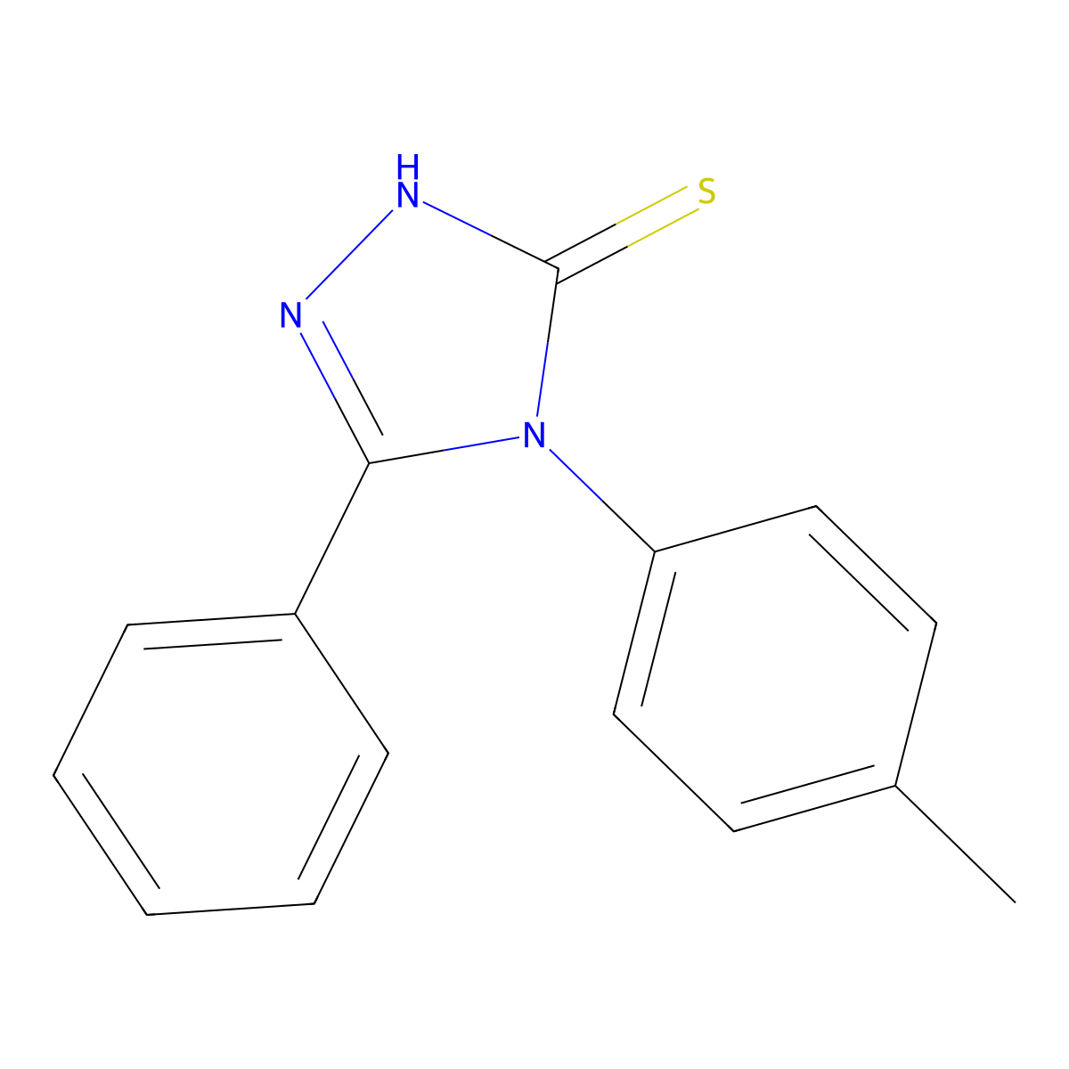 4-(4-methylphenyl)-5-phenyl-4H-1,2,4-triazole-3-thiol molecular structure, CAS 63314-58-9