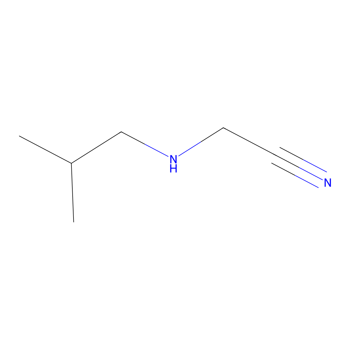 2-[(2-Methylpropyl)amino]acetonitrile molecular structure, CAS 63315-37-7