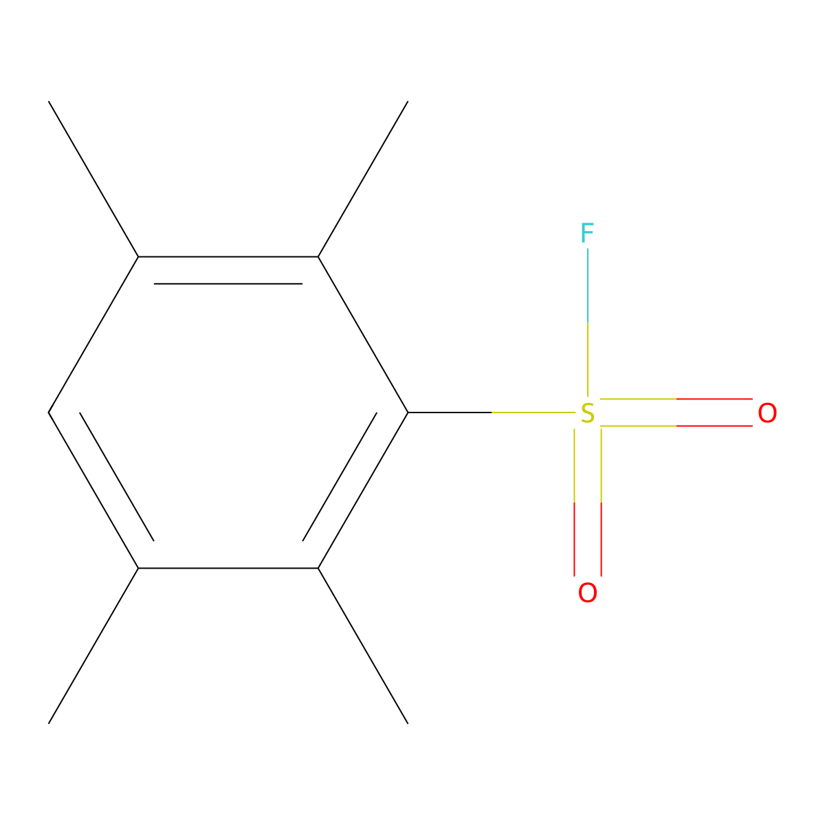 2,3,5,6-Tetramethylbenzene-1-sulfonyl fluoride molecular structure, CAS 63316-23-4