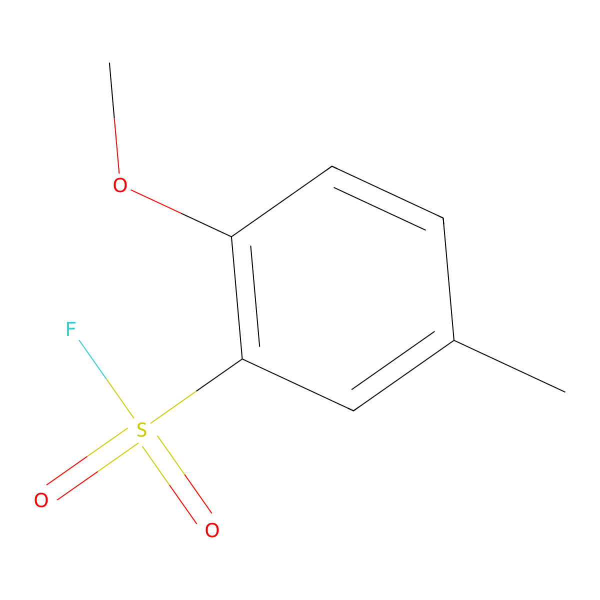 2-Methoxy-5-methylbenzene-1-sulfonyl fluoride molecular structure, CAS 63316-24-5