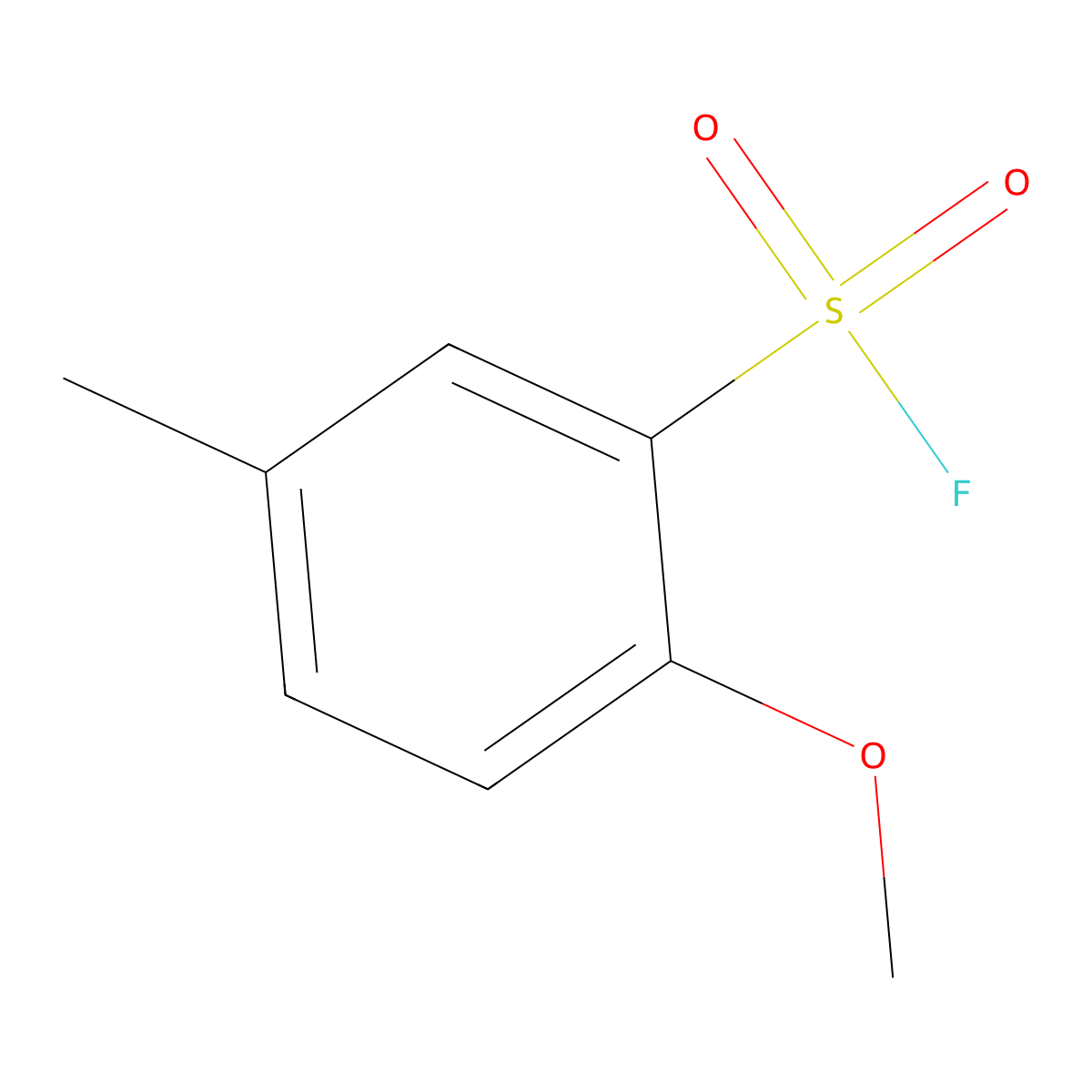 2-Methoxy-5-methylbenzene-1-sulfonyl fluoride molecular structure, CAS 63316-24-5