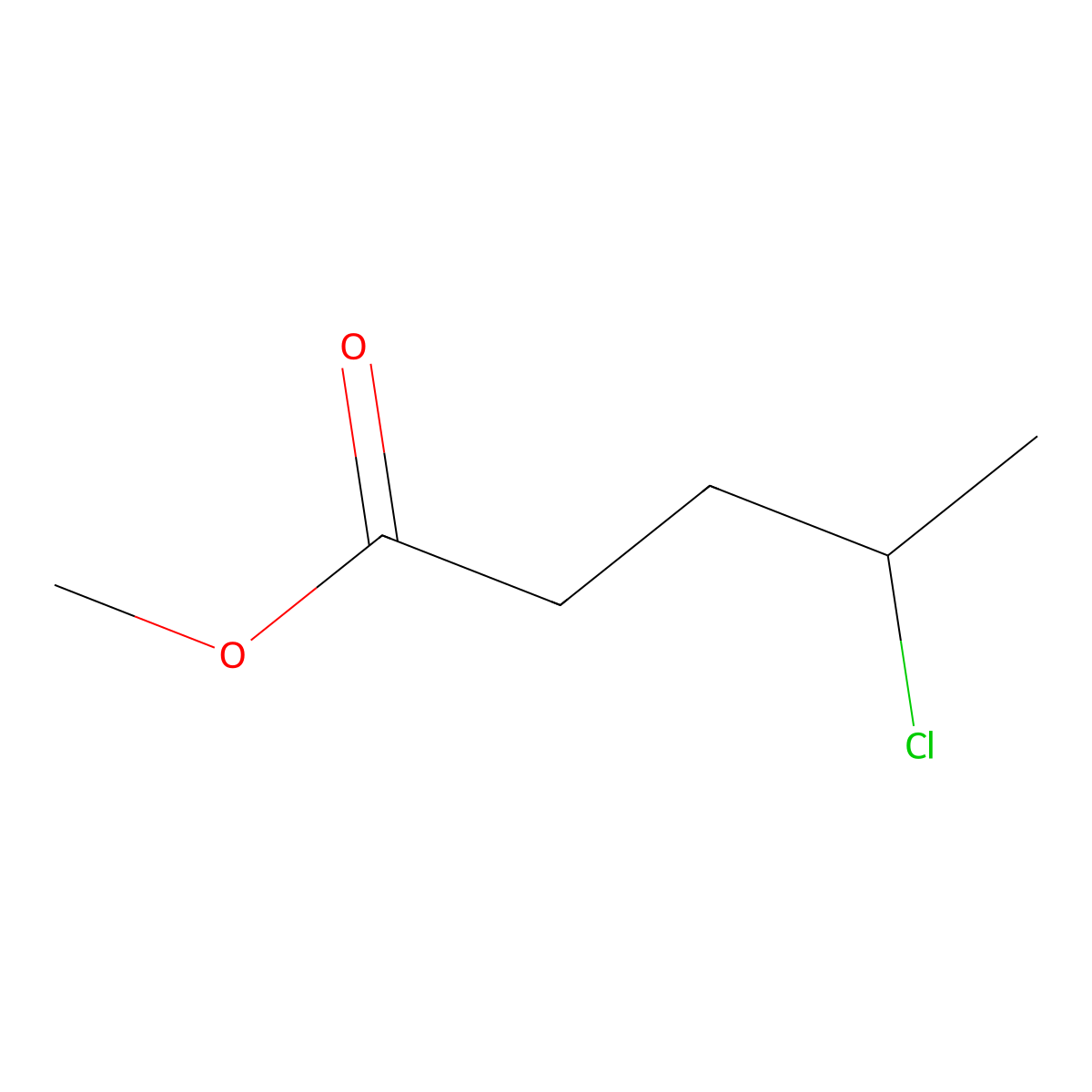 Methyl 4-chloropentanoate molecular structure, CAS 63318-20-7