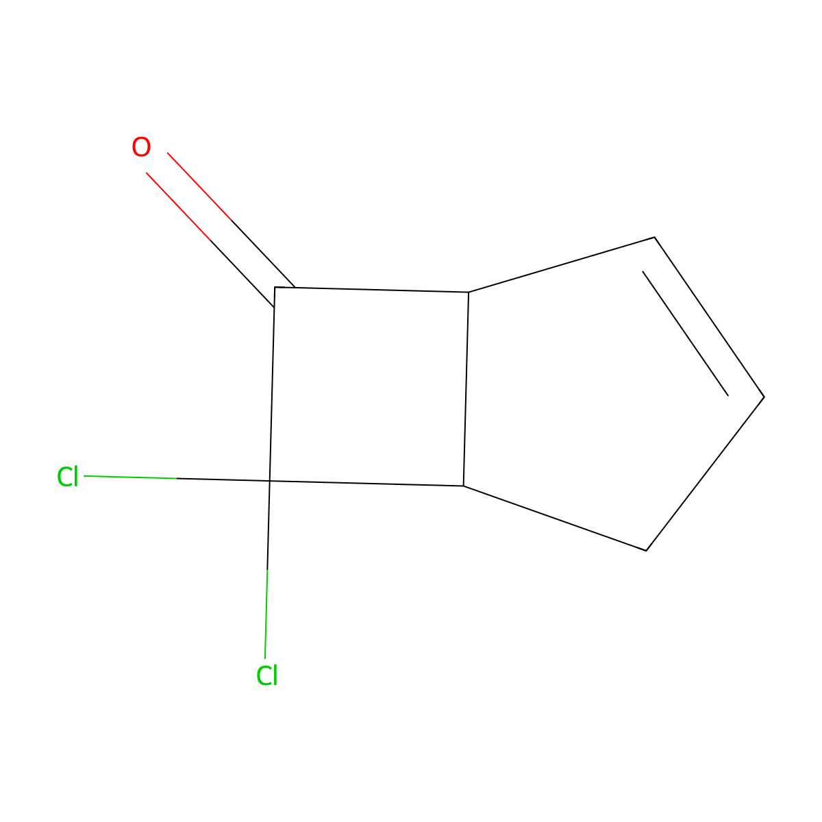 7,7-Dichlorobicyclo[3.2.0]hept-3-en-6-one molecular structure, CAS 63319-59-5
