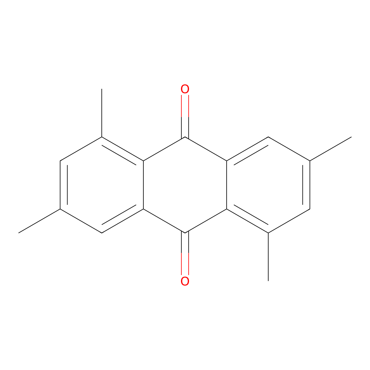 1,3,5,7-Tetramethylanthracene-9,10-dione molecular structure, CAS 6332-05-4
