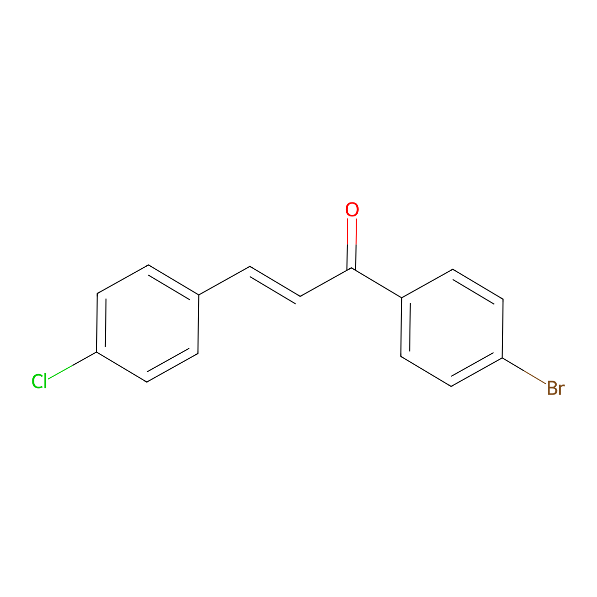 4'-Bromo-4-chlorochalcone molecular structure, CAS 6332-22-5