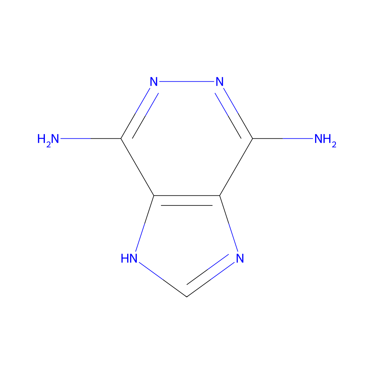 1H-Imidazo(4,5-d)pyridazine-4,7-diamine molecular structure, CAS 6332-57-6