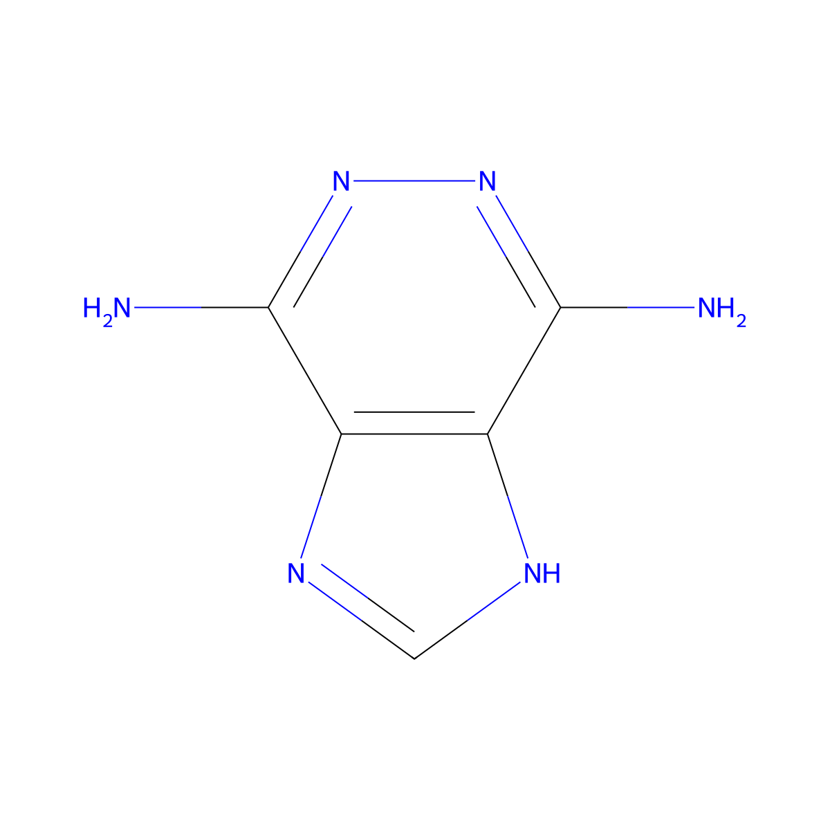 1H-Imidazo(4,5-d)pyridazine-4,7-diamine molecular structure, CAS 6332-57-6