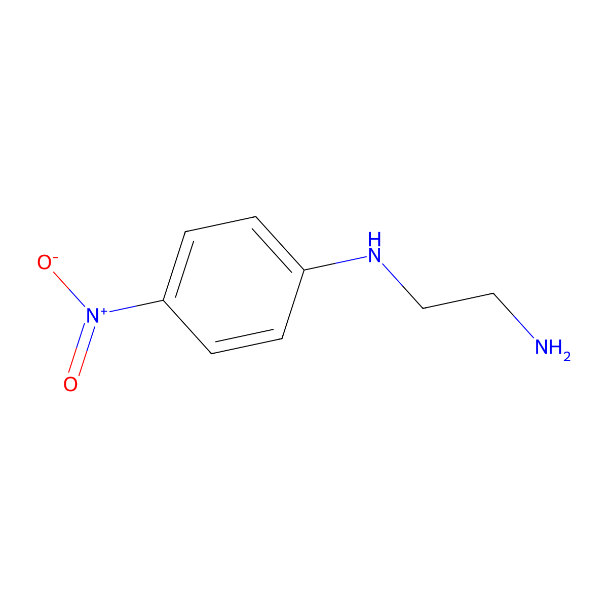 N-(2-aminoethyl)-N-(4-nitrophenyl)amine molecular structure, CAS 6332-77-0