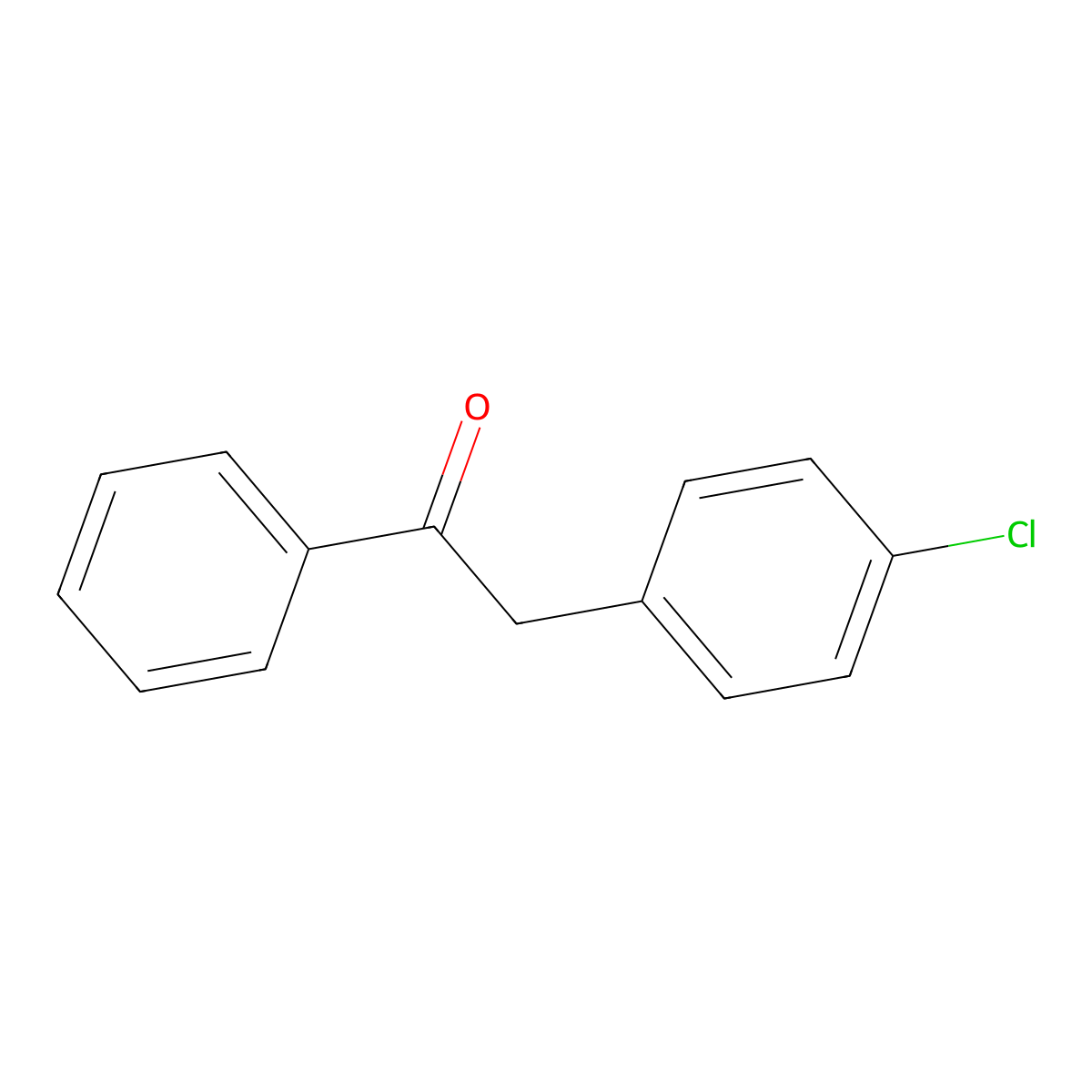 Ethanone, 2-(4-chlorophenyl)-1-phenyl- molecular structure, CAS 6332-83-8