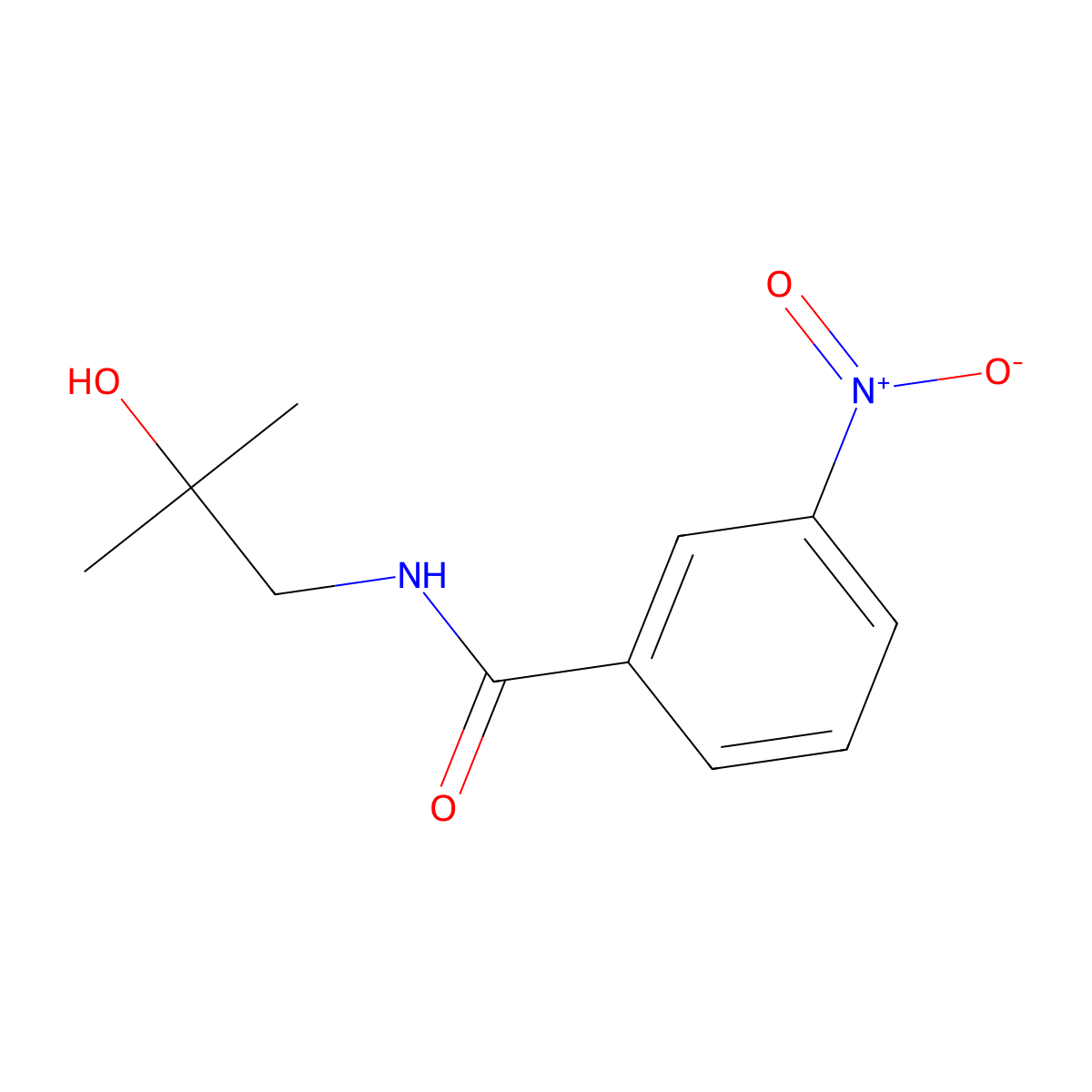 N-(2-hydroxy-2-methylpropyl)-3-nitrobenzamide molecular structure, CAS 6332-97-4