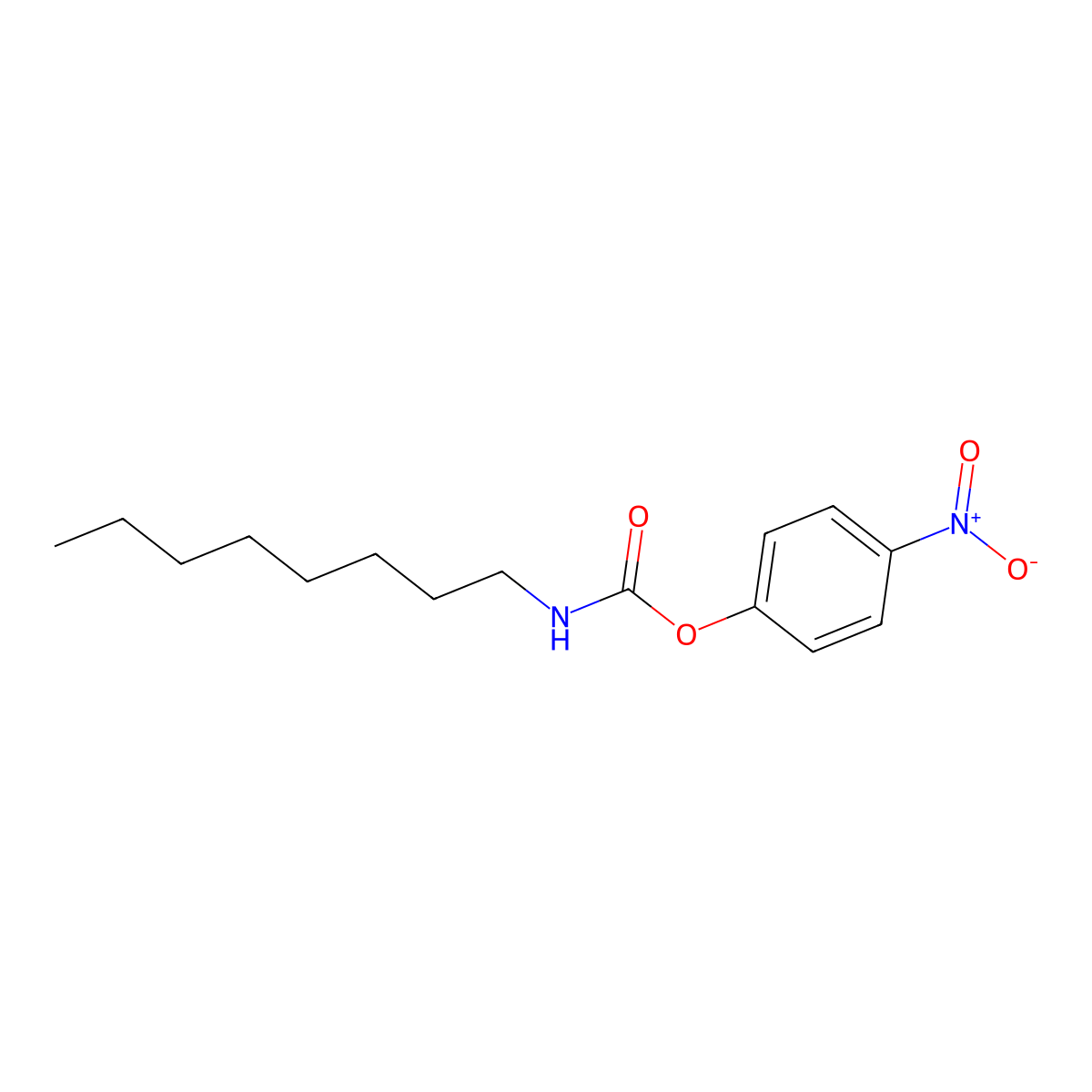4-nitrophenyl N-octylcarbamate molecular structure, CAS 63321-54-0