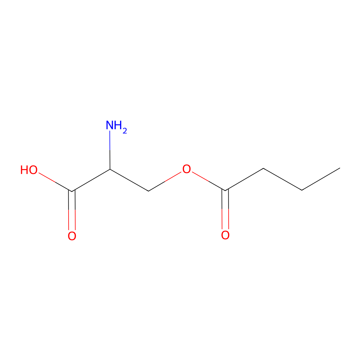 O-butanoyl-L-serine molecular structure, CAS 63321-66-4