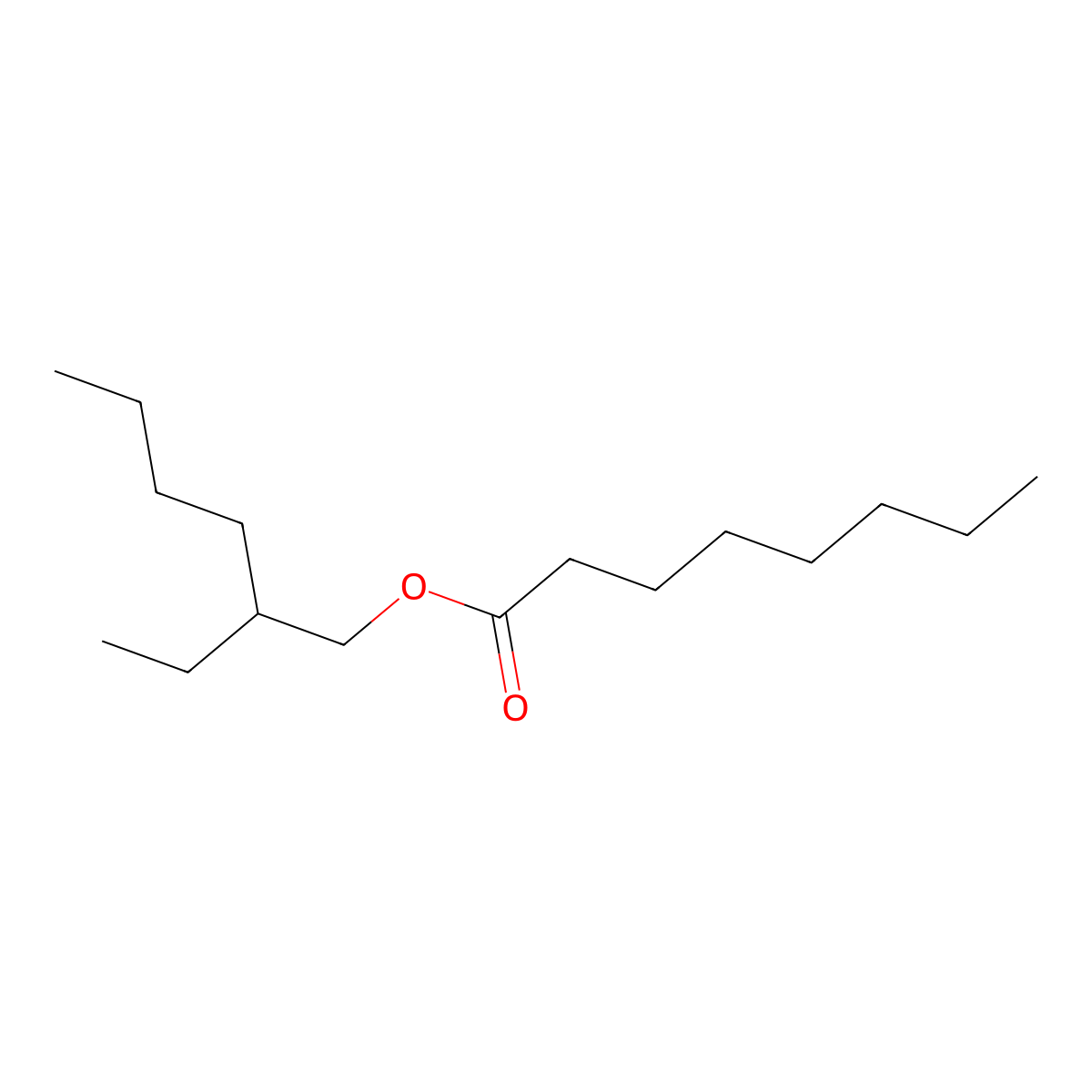 2-Ethylhexyl caprylate molecular structure, CAS 63321-70-0