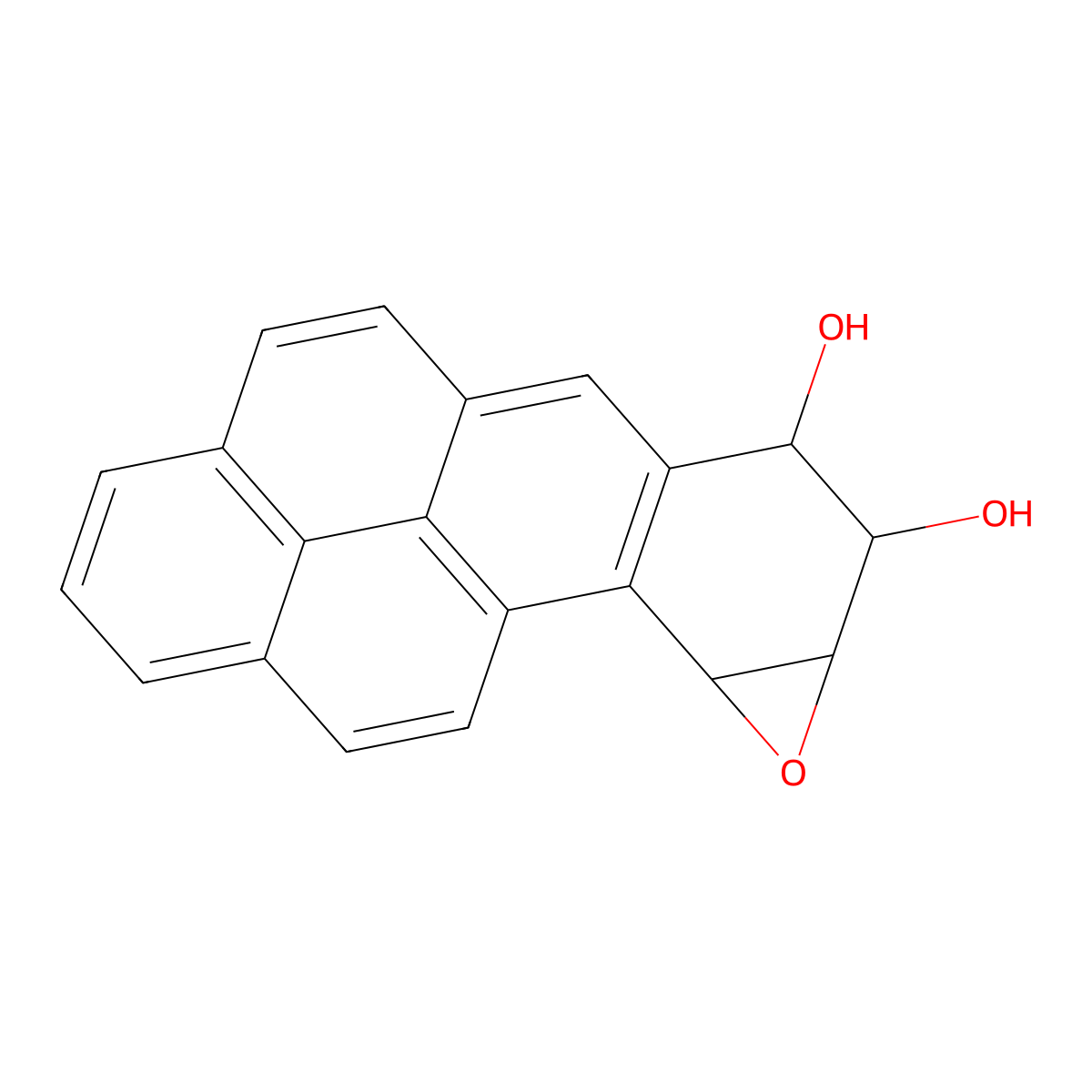 (7S,8R,8aS,9aR)-7,8,8a,9a-Tetrahydrobenzo(10,11)chryseno(3,4-b)oxirene-7,8-diol molecular structure, CAS 63323-29-5