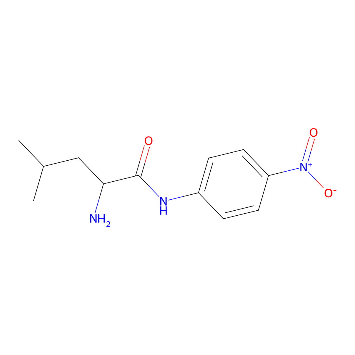 H-D-Leu-pna molecular structure, CAS 63324-49-2
