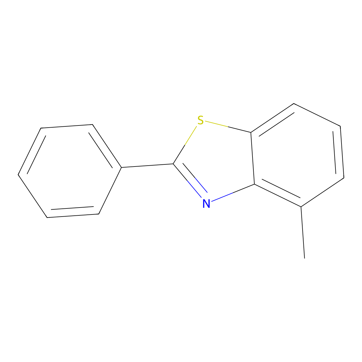 4-Methyl-2-phenyl-1,3-benzothiazole molecular structure, CAS 63325-84-8