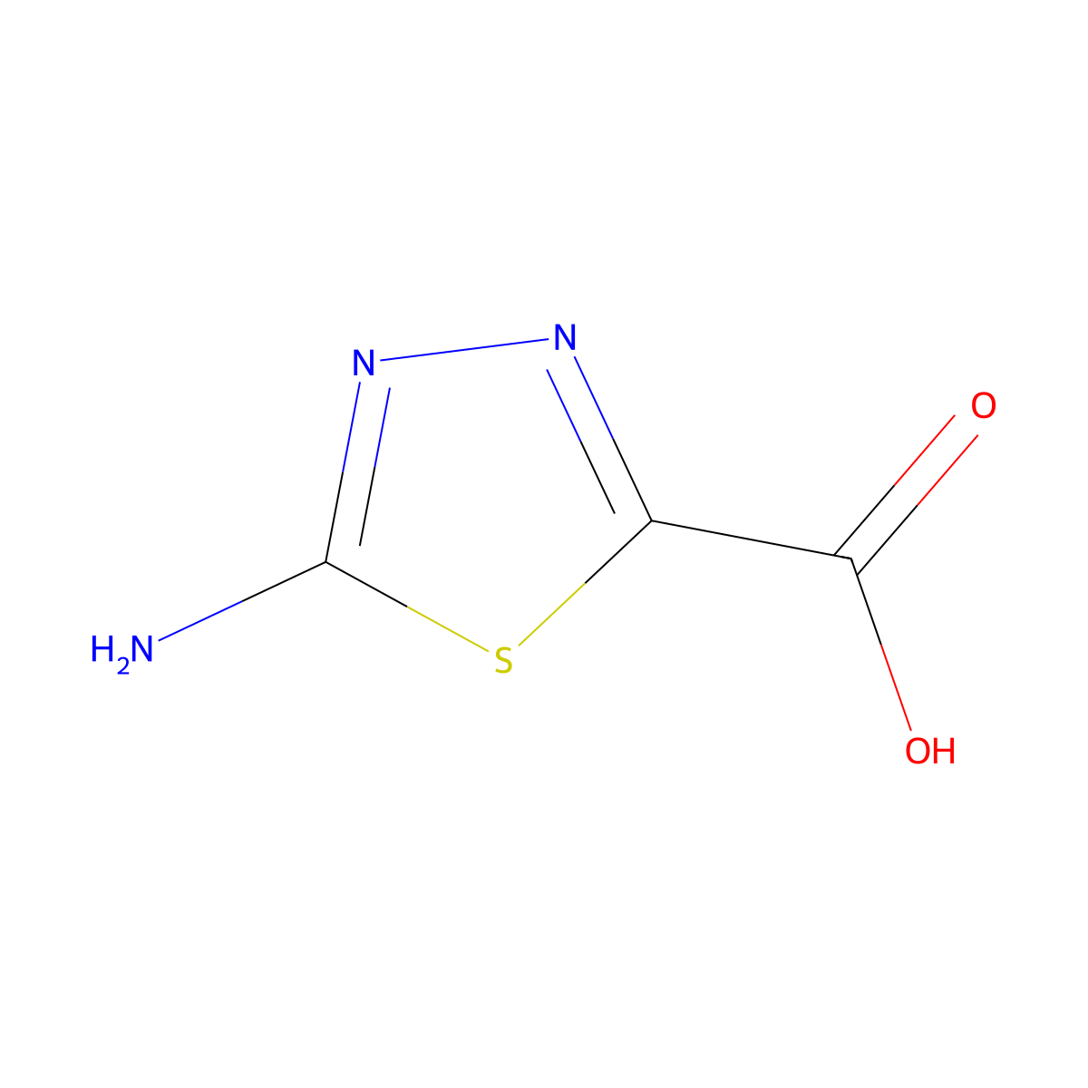 5-Amino-1,3,4-thiadiazole-2-carboxylic acid molecular structure, CAS 63326-73-8