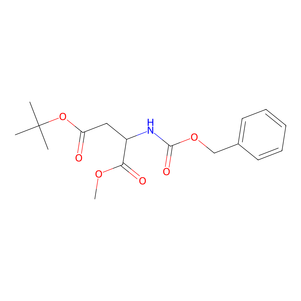 (S)-4-tert-Butyl 1-methyl 2-(((benzyloxy)carbonyl)amino)succinate molecular structure, CAS 63327-57-1