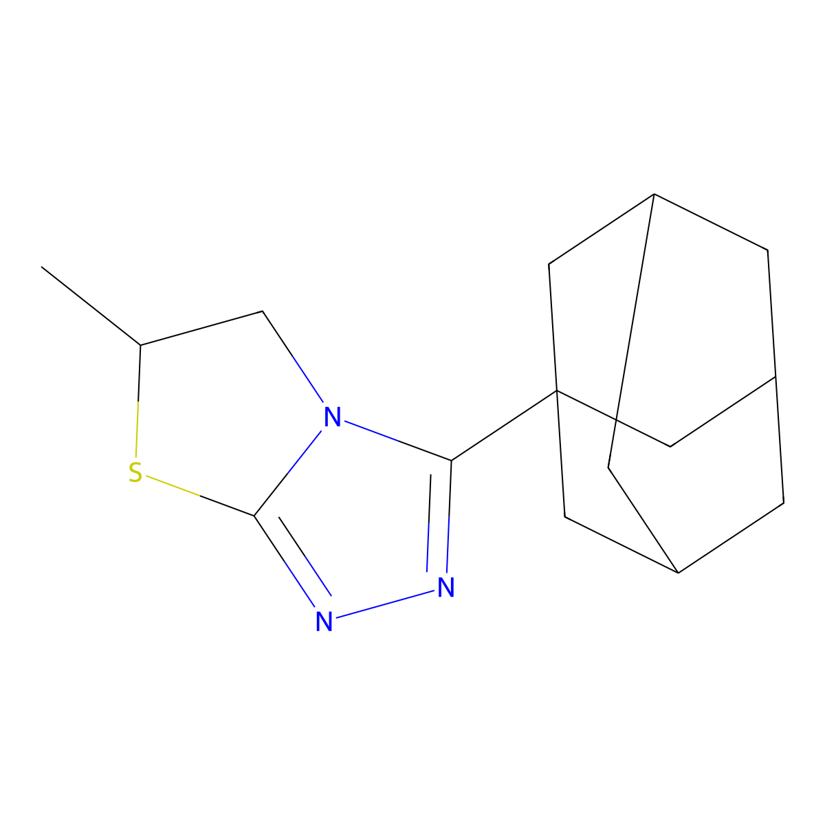 3-(1-Adamantyl)-6-methyl-5,6-dihydro[1,3]thiazolo[2,3-c][1,2,4]triazole molecular structure, CAS 633279-75-1