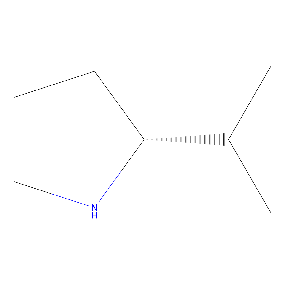 (2R)-2-(Methylethyl)pyrrolidine molecular structure, CAS 63328-14-3