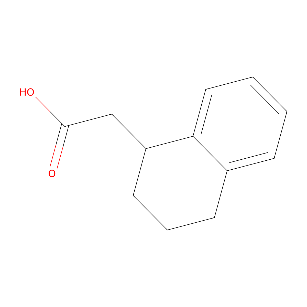 1,2,3,4-Tetrahydro-1-naphthaleneacetic acid molecular structure, CAS 63328-17-6