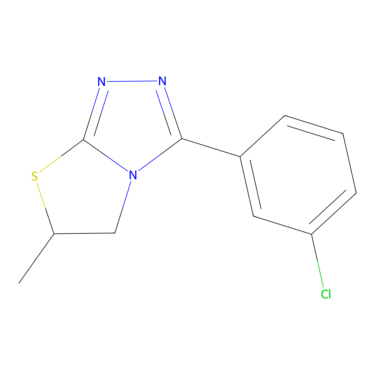 3-(3-Chlorophenyl)-6-methyl-5,6-dihydro[1,3]thiazolo[2,3-c][1,2,4]triazole molecular structure, CAS 633280-37-2