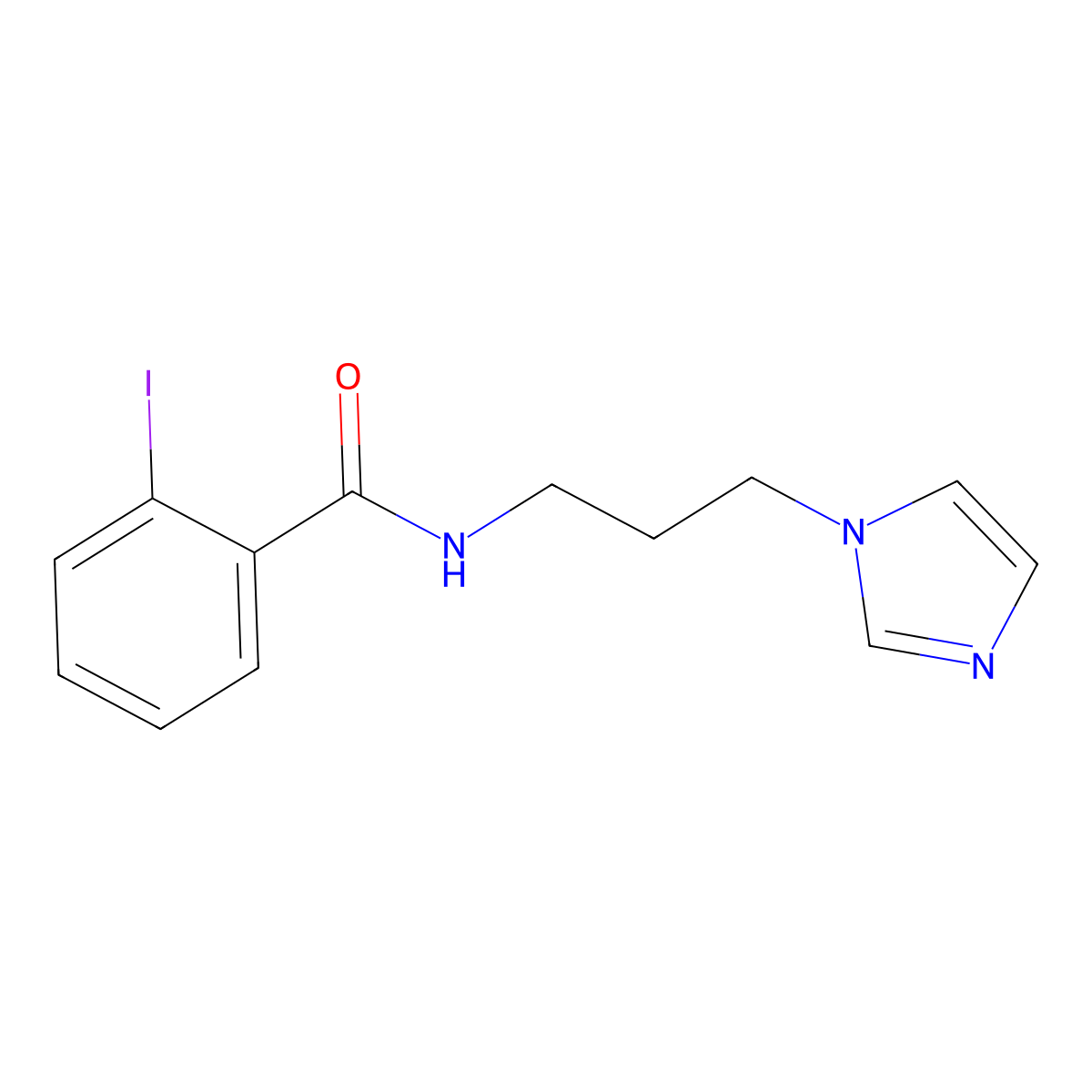 N-(3-imidazol-1-ylpropyl)-2-iodobenzamide molecular structure, CAS 633282-76-5