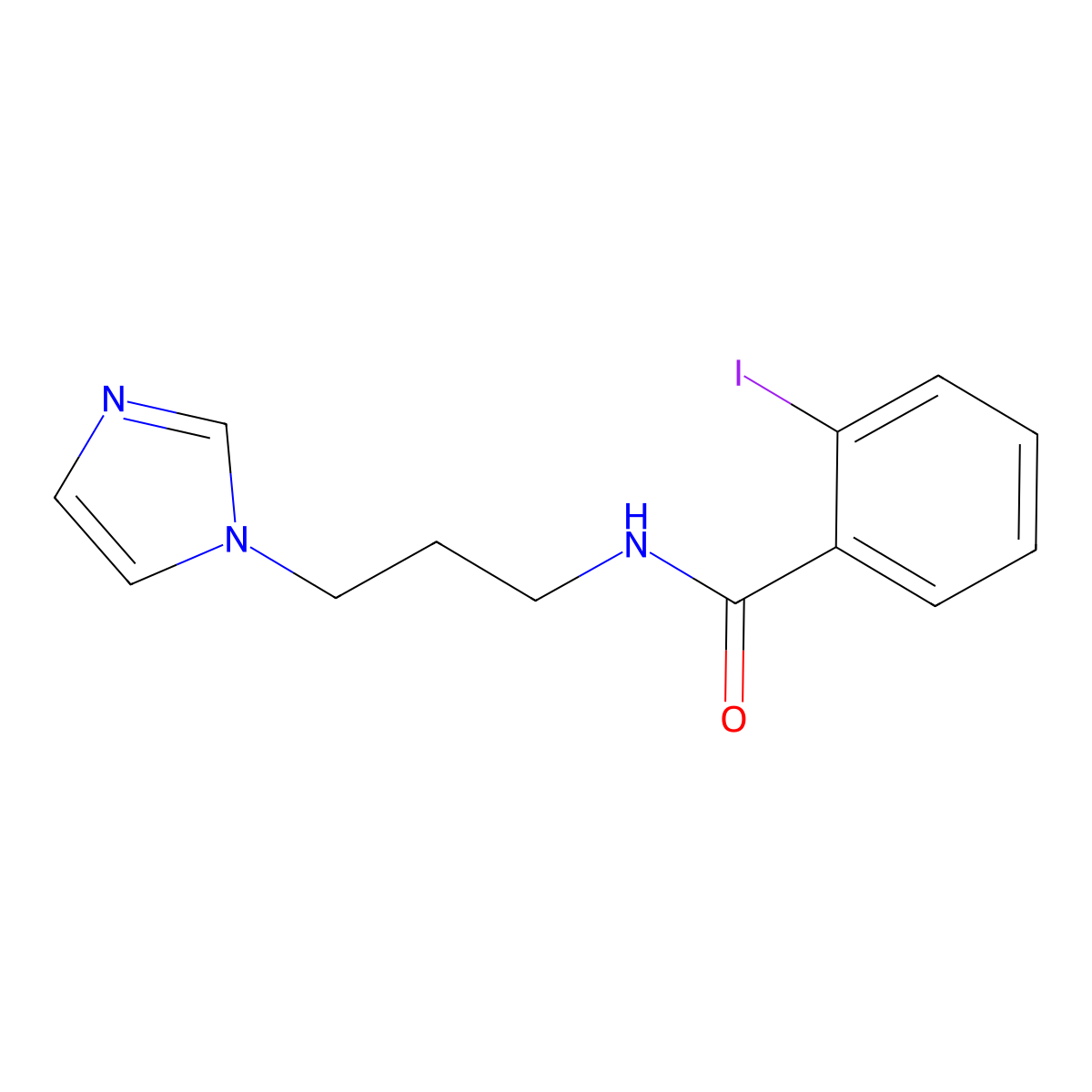 N-(3-imidazol-1-ylpropyl)-2-iodobenzamide molecular structure, CAS 633282-76-5