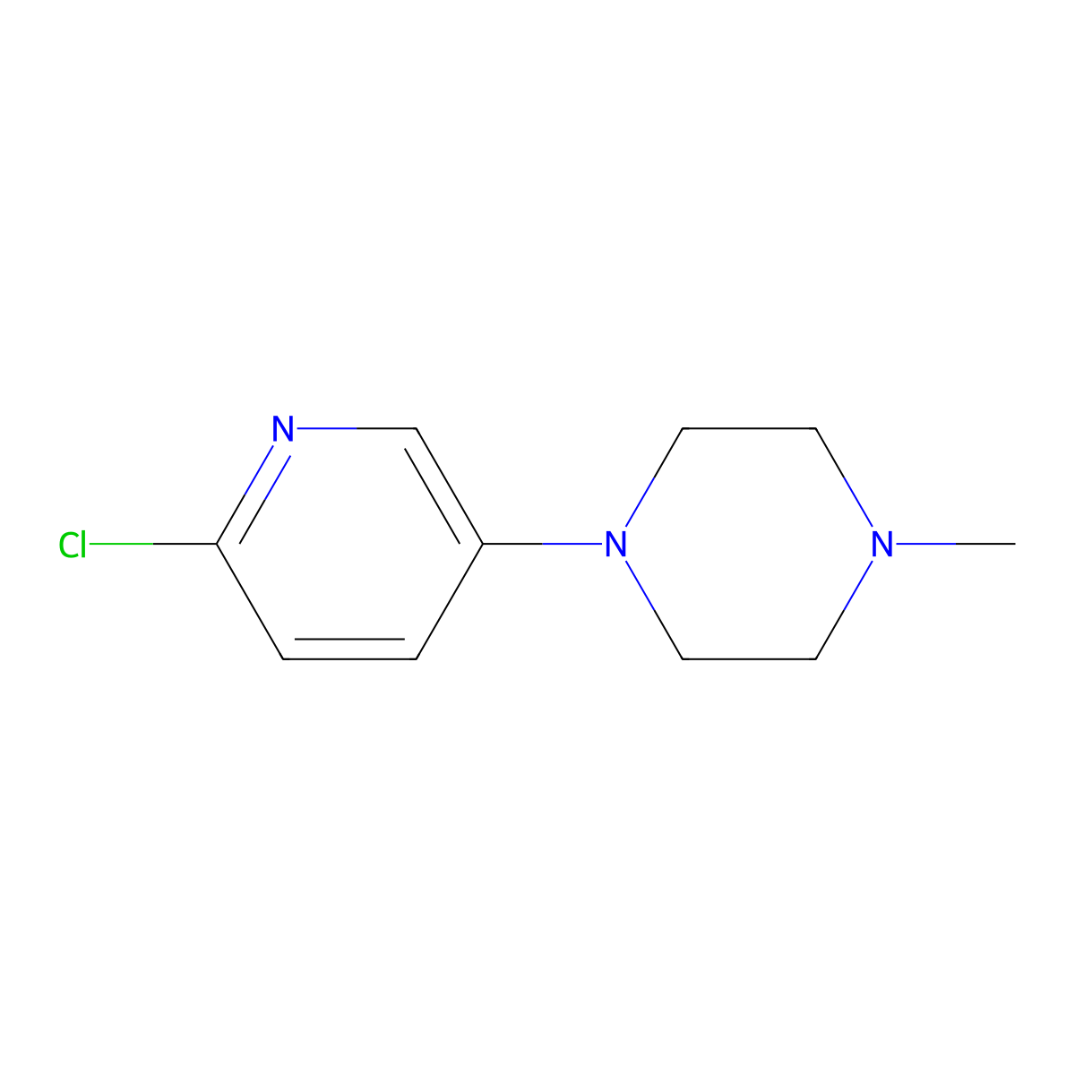 1-(6-Chloropyridin-3-yl)-4-methylpiperazine molecular structure, CAS 633283-61-1