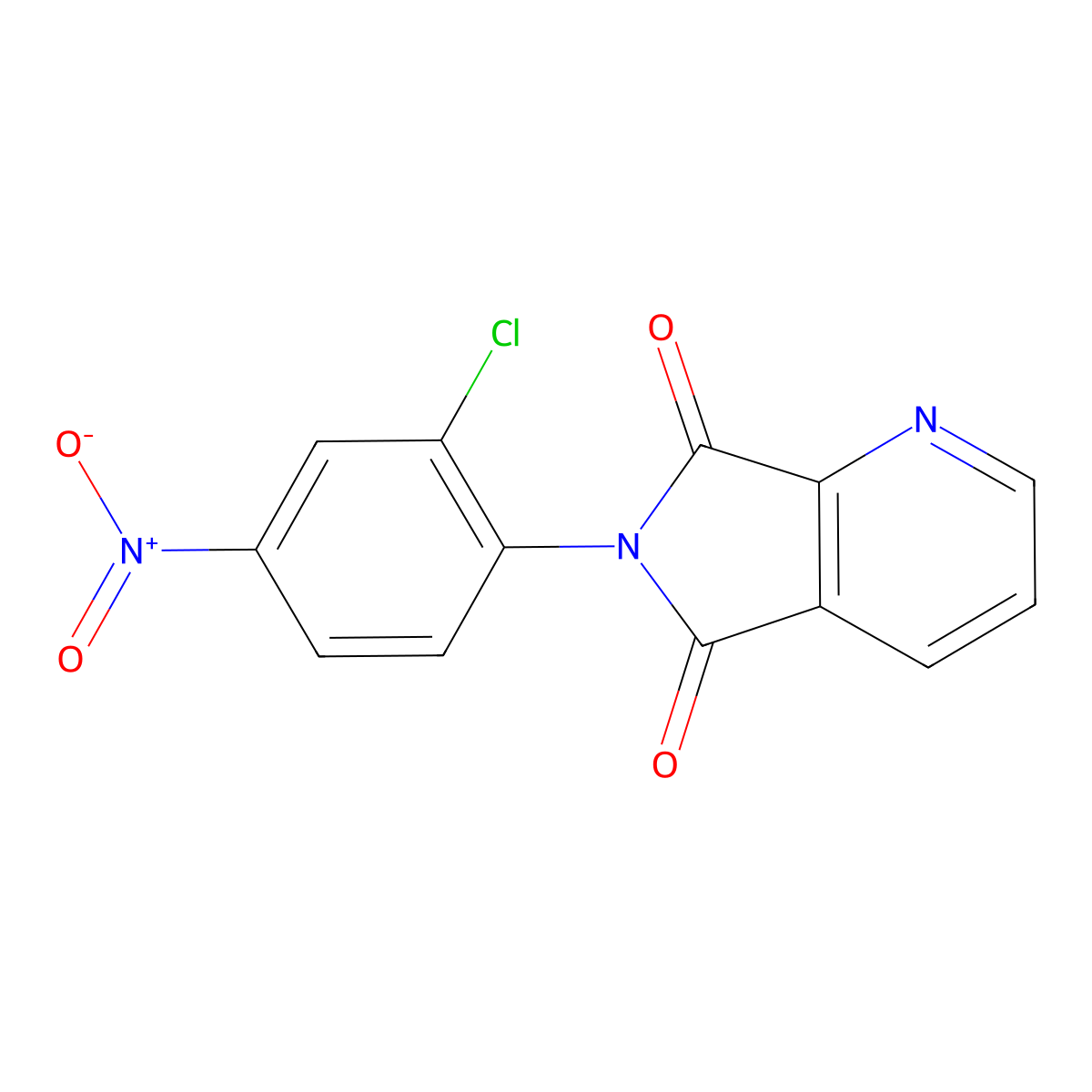 6-(2-Chloro-4-nitrophenyl)pyrrolo[3,4-b]pyridine-5,7-dione molecular structure, CAS 633284-67-0