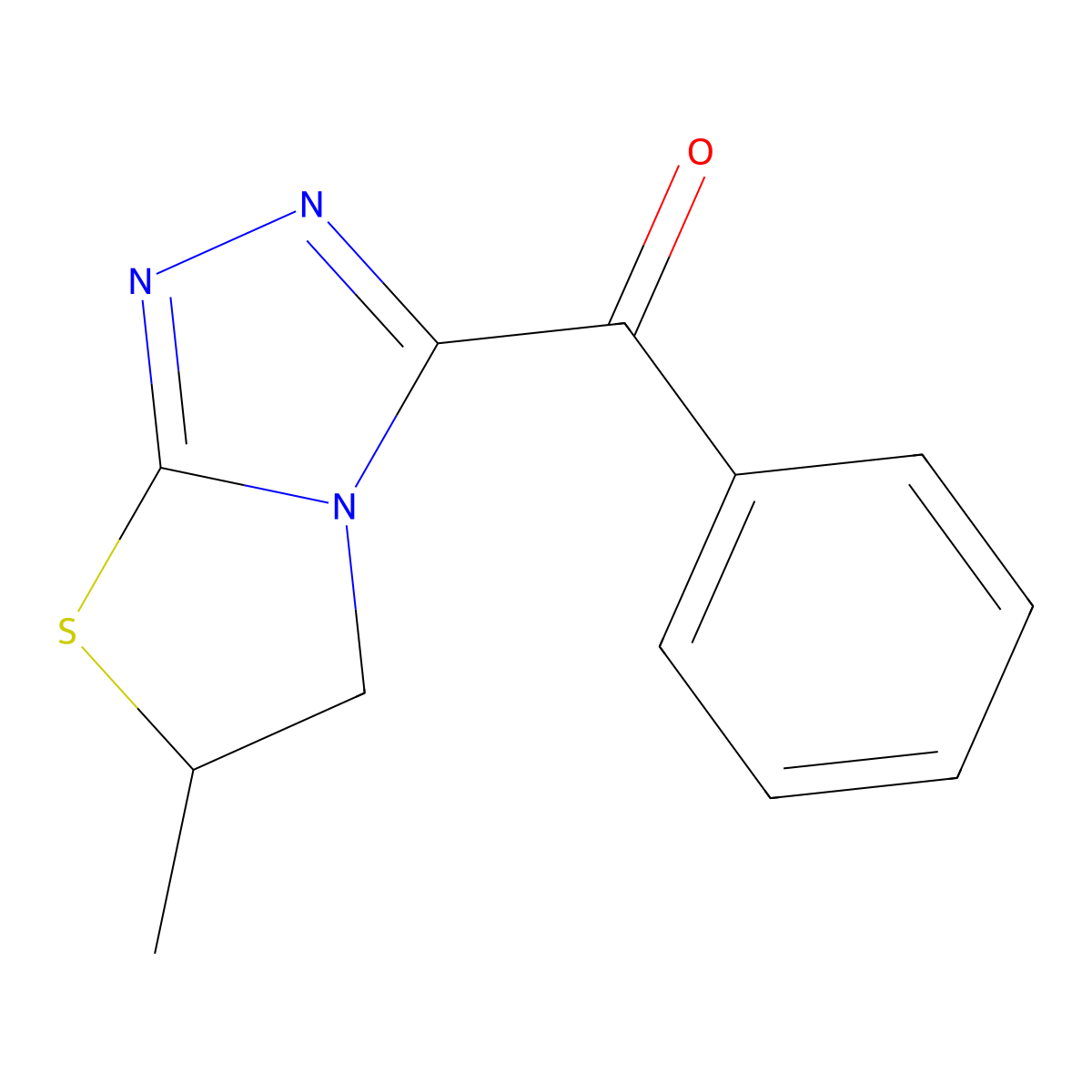 (6-Methyl-5,6-dihydro[1,3]thiazolo[2,3-c][1,2,4]triazol-3-yl)(phenyl)methanone molecular structure, CAS 633287-85-1