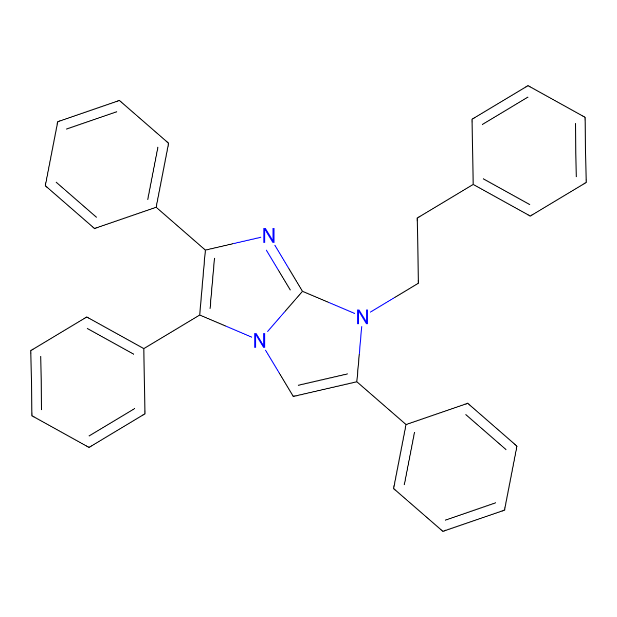 1-phenethyl-2,5,6-triphenyl-1H-imidazo[1,2-a]imidazole molecular structure, CAS 633288-16-1