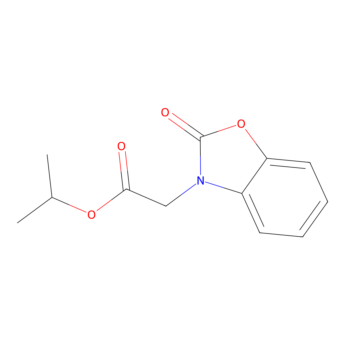 (2-Oxo-benzooxazol-3-yl)-acetic acid isopropyl ester molecular structure, CAS 633298-55-2