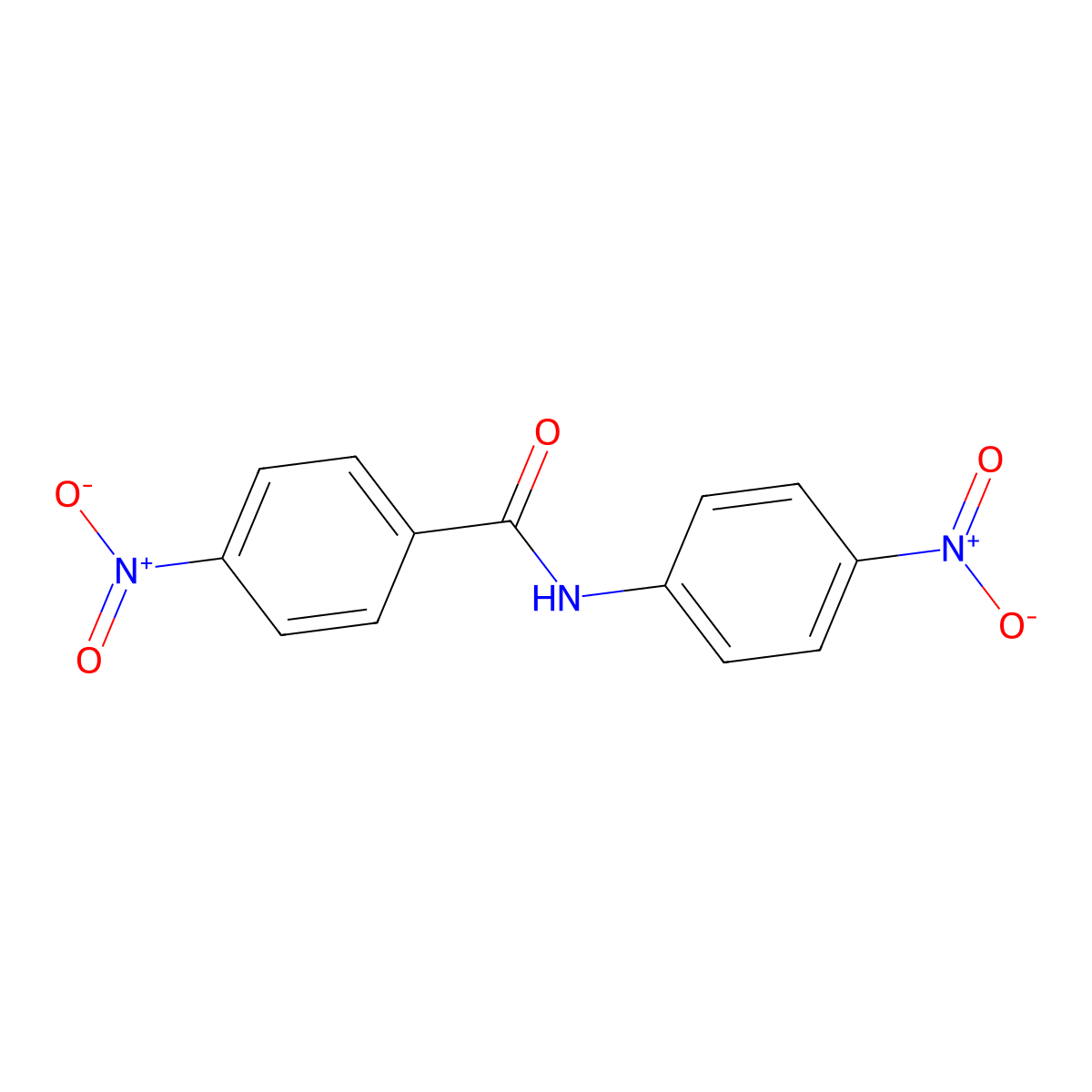 Benzamide, 4-nitro-N-(4-nitrophenyl)- molecular structure, CAS 6333-15-9