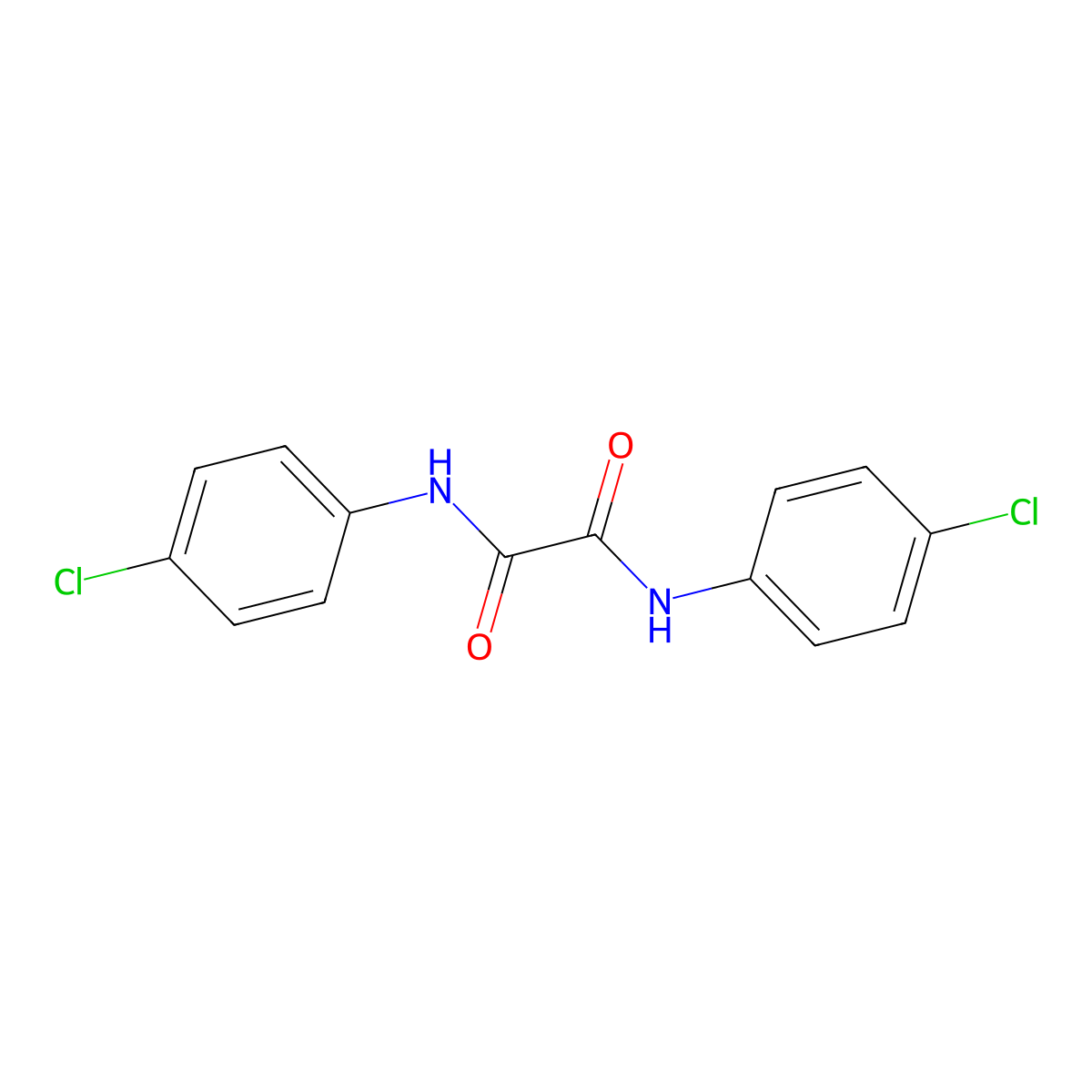 N,N'-bis(4-chlorophenyl)oxamide molecular structure, CAS 6333-34-2