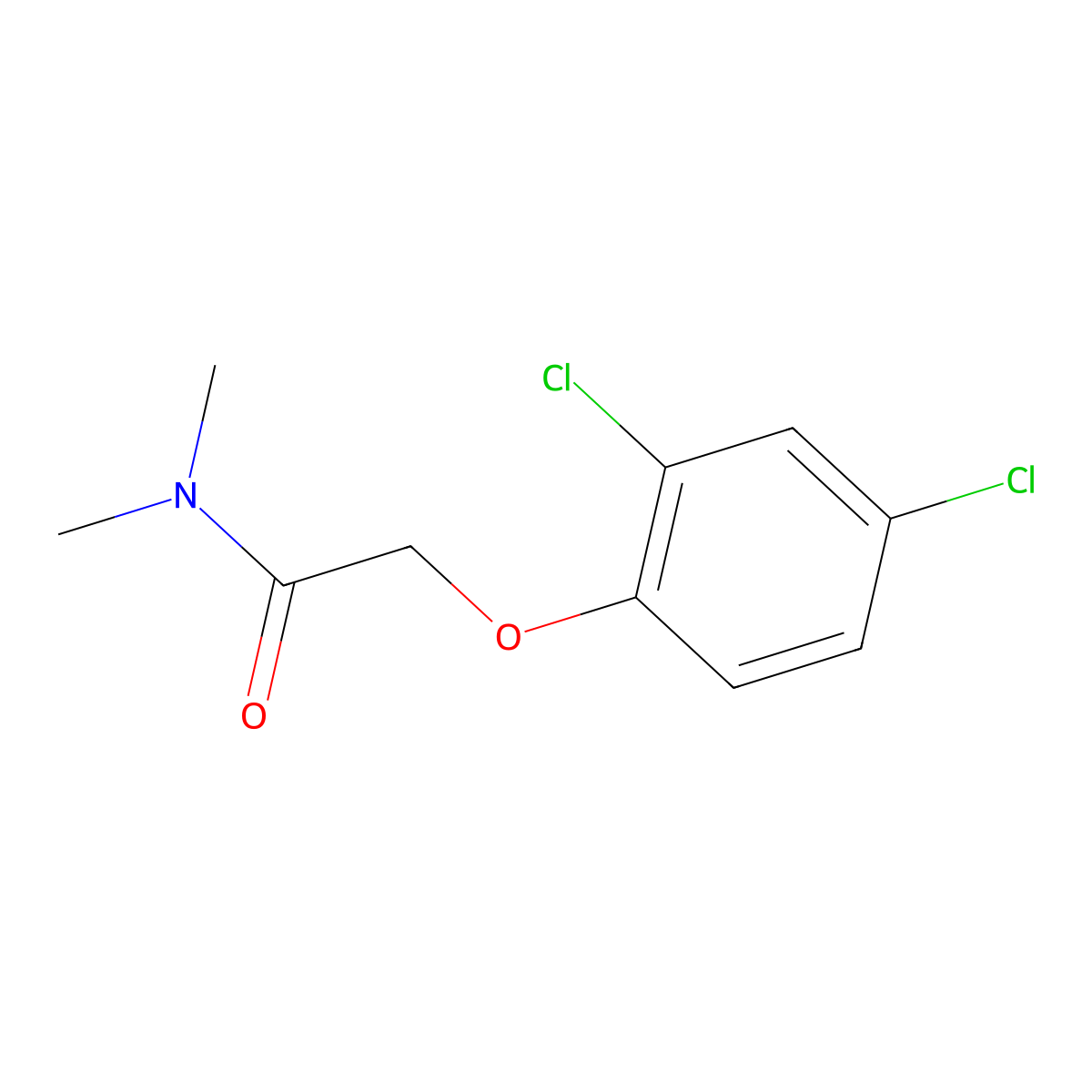 2-(2,4-Dichlorophenoxy)-N,N-dimethylacetamide molecular structure, CAS 6333-39-7