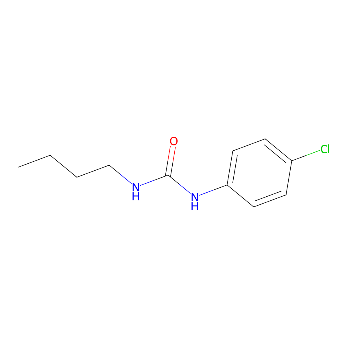 1-Butyl-3-(4-chlorophenyl)urea molecular structure, CAS 6333-41-1