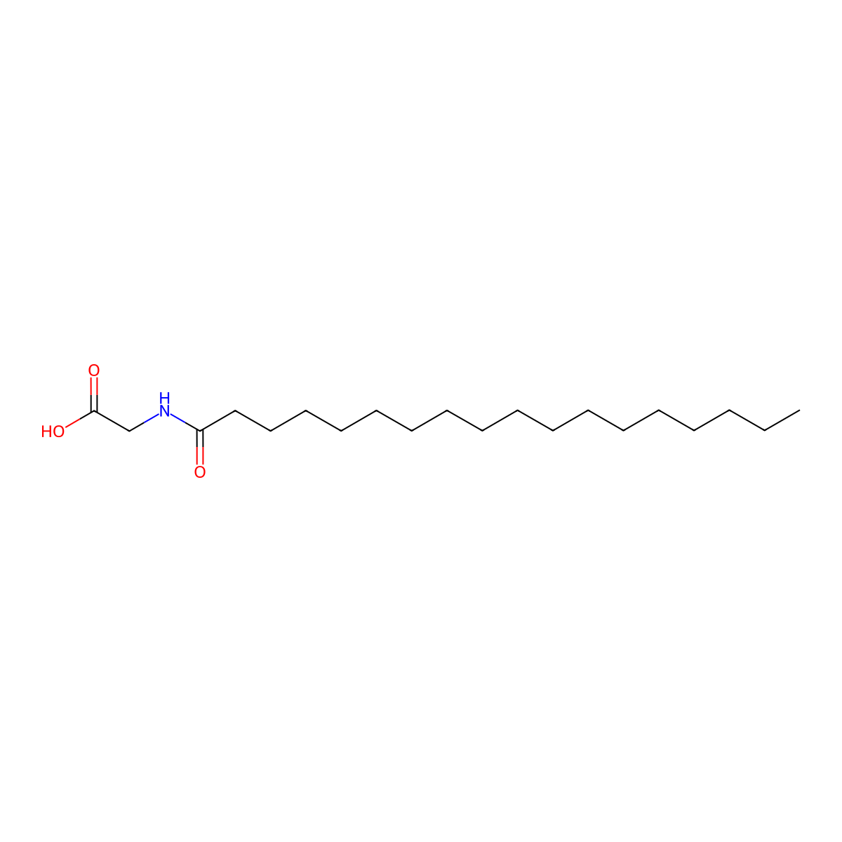 N-Stearoyl glycine molecular structure, CAS 6333-54-6