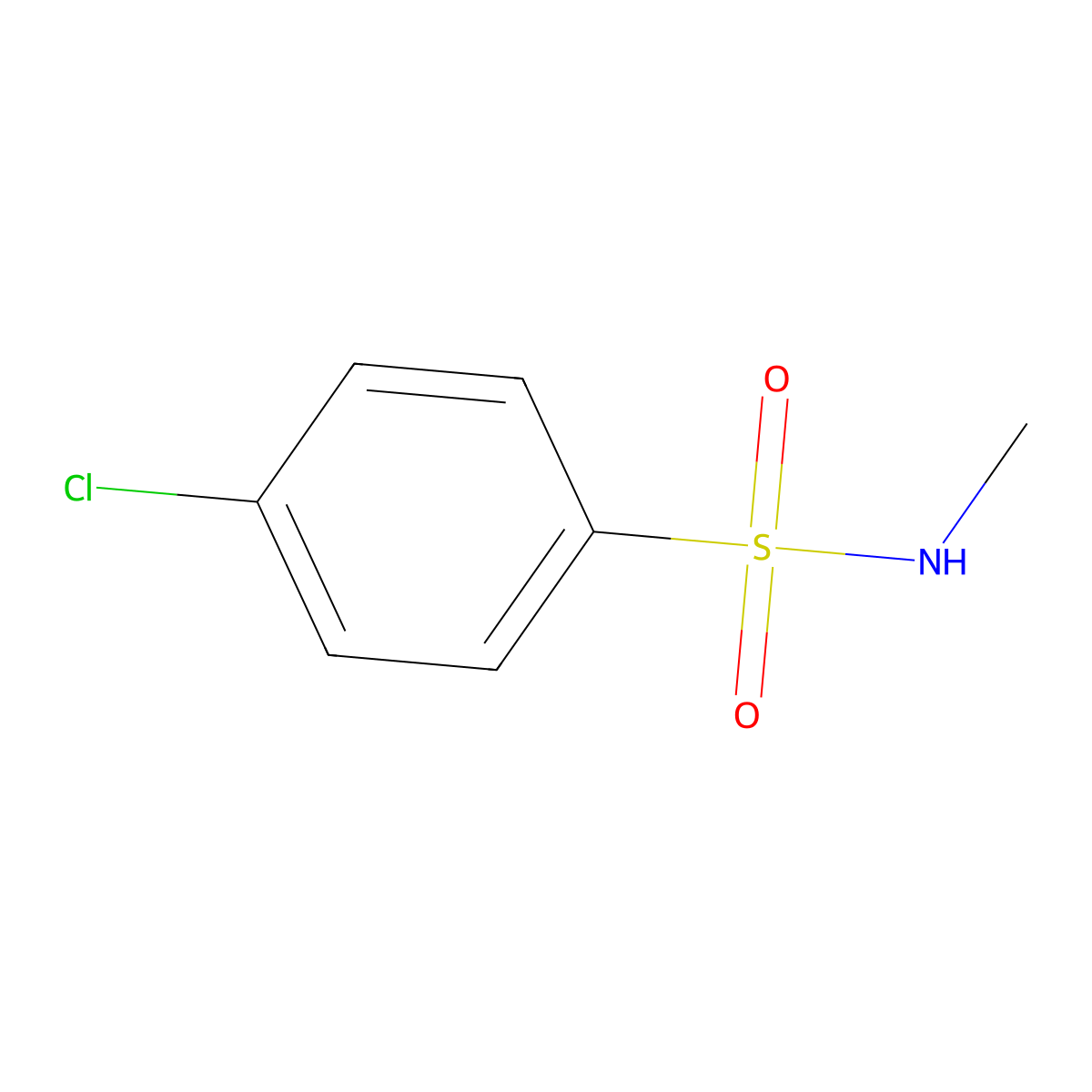 4-Chloro-N-methylbenzenesulfonamide molecular structure, CAS 6333-79-5