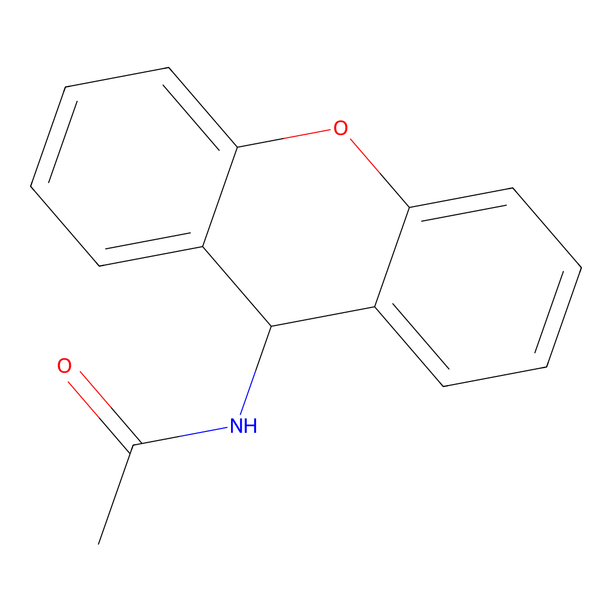 N-(9H-xanthen-9-yl)acetamide molecular structure, CAS 6333-85-3