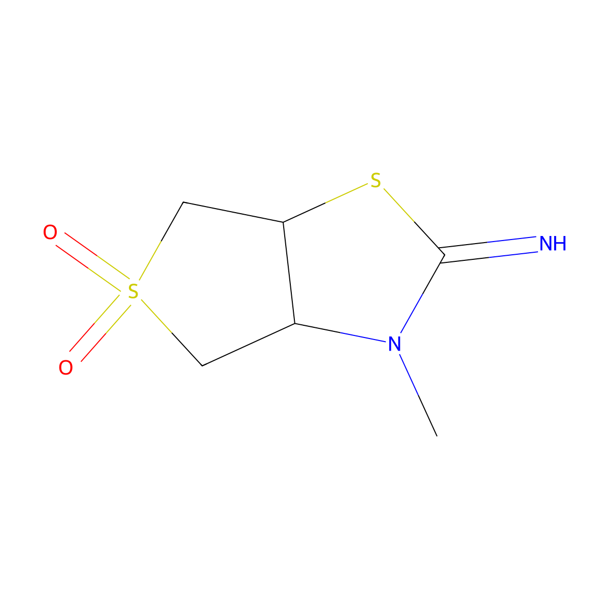 3-methyltetrahydrothieno[3,4-d][1,3]thiazol-2(3H)-imine 5,5-dioxide molecular structure, CAS 633300-49-9