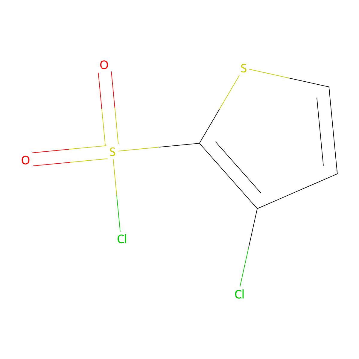 3-Chlorothiophene-2-sulfonyl chloride molecular structure, CAS 633305-21-2