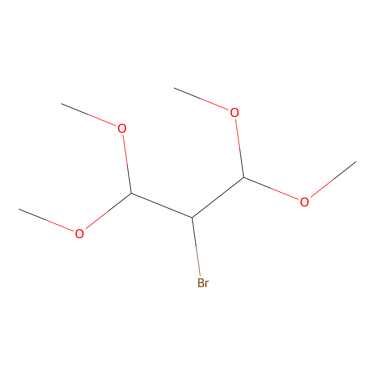 Propane, 2-bromo-1,1,3,3-tetramethoxy- molecular structure, CAS 63331-67-9