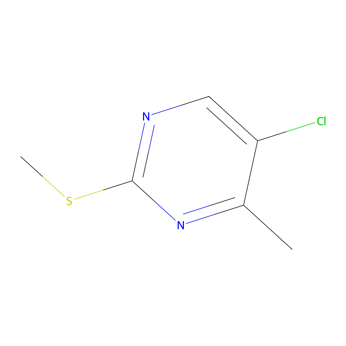 5-Chloro-4-methyl-2-(methylthio)pyrimidine molecular structure, CAS 63331-71-5