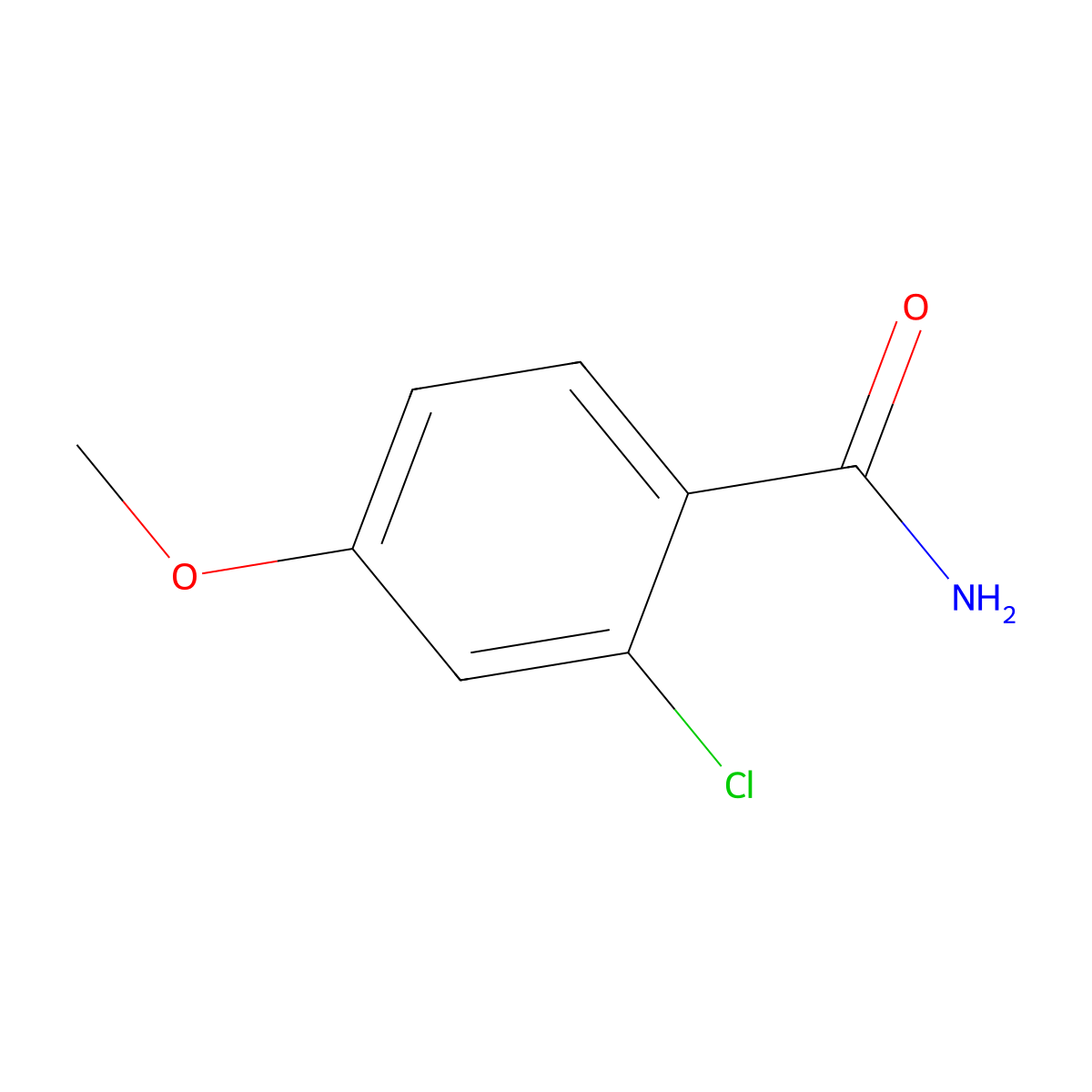 2-Chloro-4-methoxybenzamide molecular structure, CAS 633313-76-5