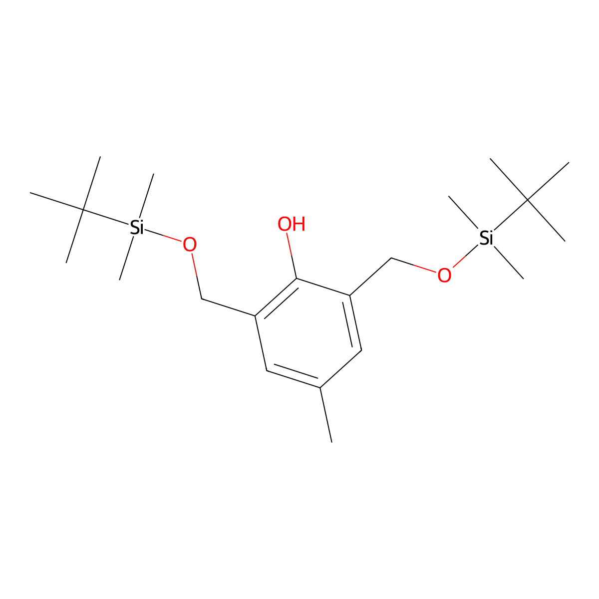 2,6-Bis(((tert-butyldimethylsilyl)oxy)methyl)-4-methylphenol molecular structure, CAS 633314-21-3